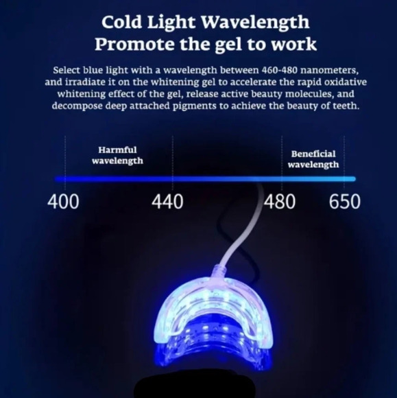 LED teeth whitening cold wave lighted tray, unisex - Picture 7 of 9